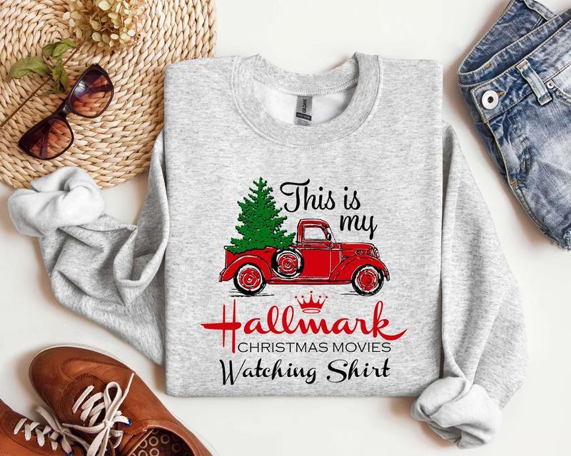 This is My Hallmark Christmas Movie Watching Sweatshirt, Hallmark Long Sleeve Tee, Hallmark Sweatshirt, Unisex Christmas Gift Sweatshirt