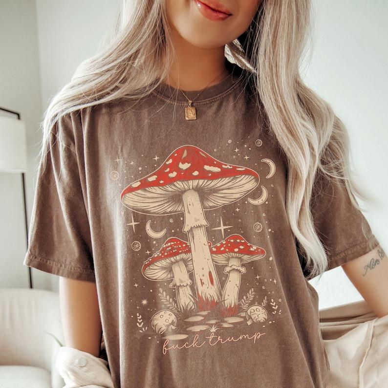 Comfort Colors Subtle Anti Trump Shirt, Political Shirt, Womens Rights, Anti Maga, Pro Choice, Feminist Gifts, Feminist Shirt, Mushroom Shirt