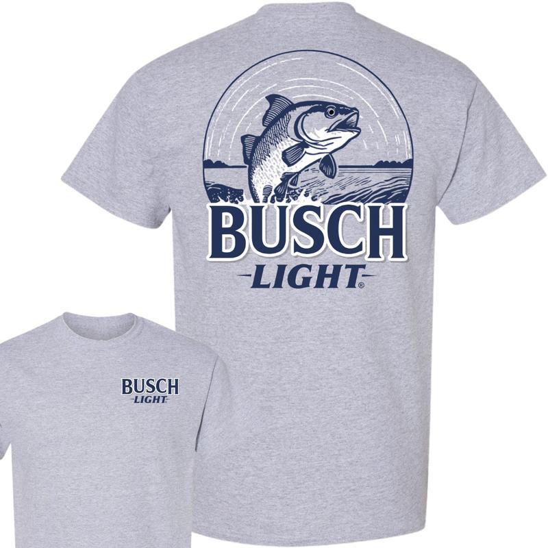 Busch Light T-Shirt, Busch Light, Beer Tee,Busch Light - Busch Light Man's New Edition Shirt, Casual Graphic Round Neck T-shirt for Summer, Fashion To