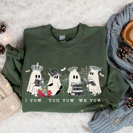 Ghost The Ritual Book Sweatshirt, I Vow We Vow You Vow Shirt, Shantel Tessier Merch, Halloween Gift For Book Lover, House of Lords, Dark Romance Shirt