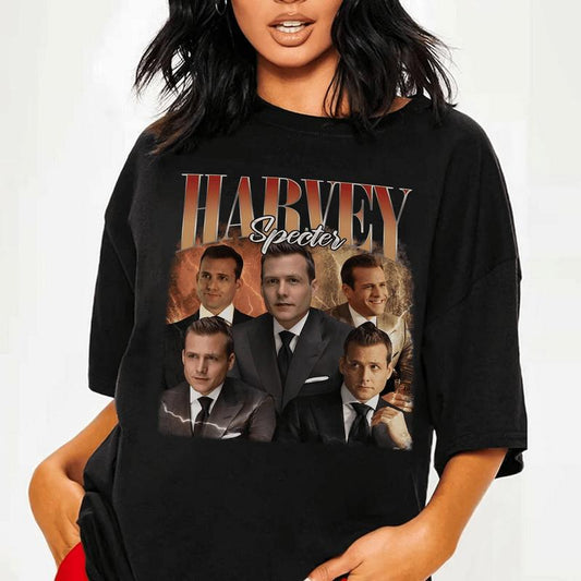 Harvey Specter Shirt Vintage Harvey Specter Shirt Harvey Specter Bootleg Shirt Suits Movie Shirt, Unisex Cotton Graphic Tee