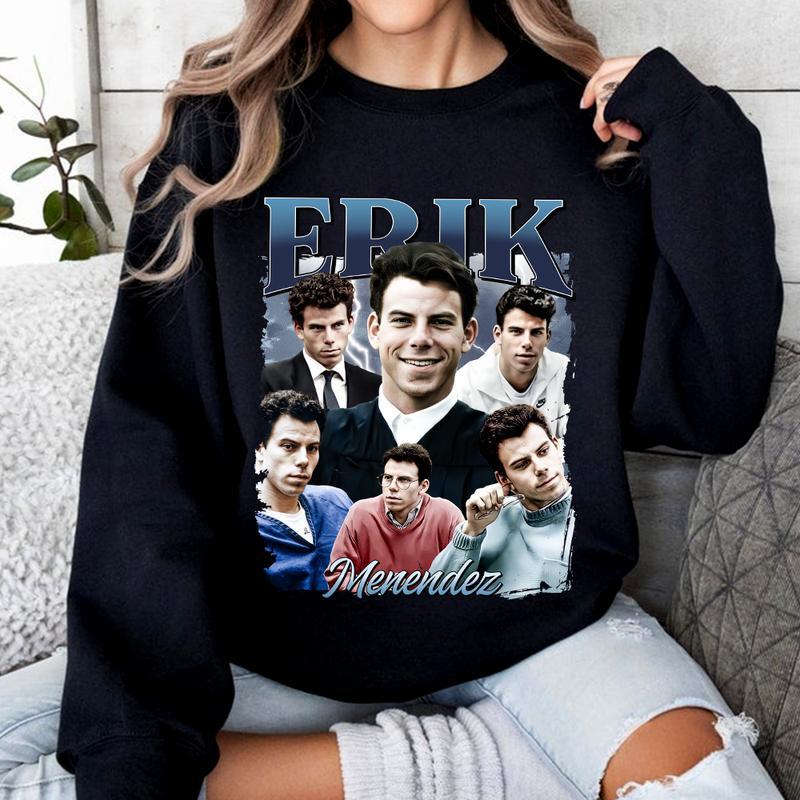 Erik Menendez Vintage Graphic Tee, Justice for Menendez Unisex Hoodie Sweatshirt, Free Erik and Lyle Menendez T-Shirt, Retro Men's Apparel