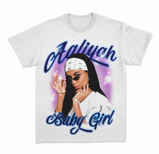 Vintage Aaliyah Baby Girl Graphic T-Shirt