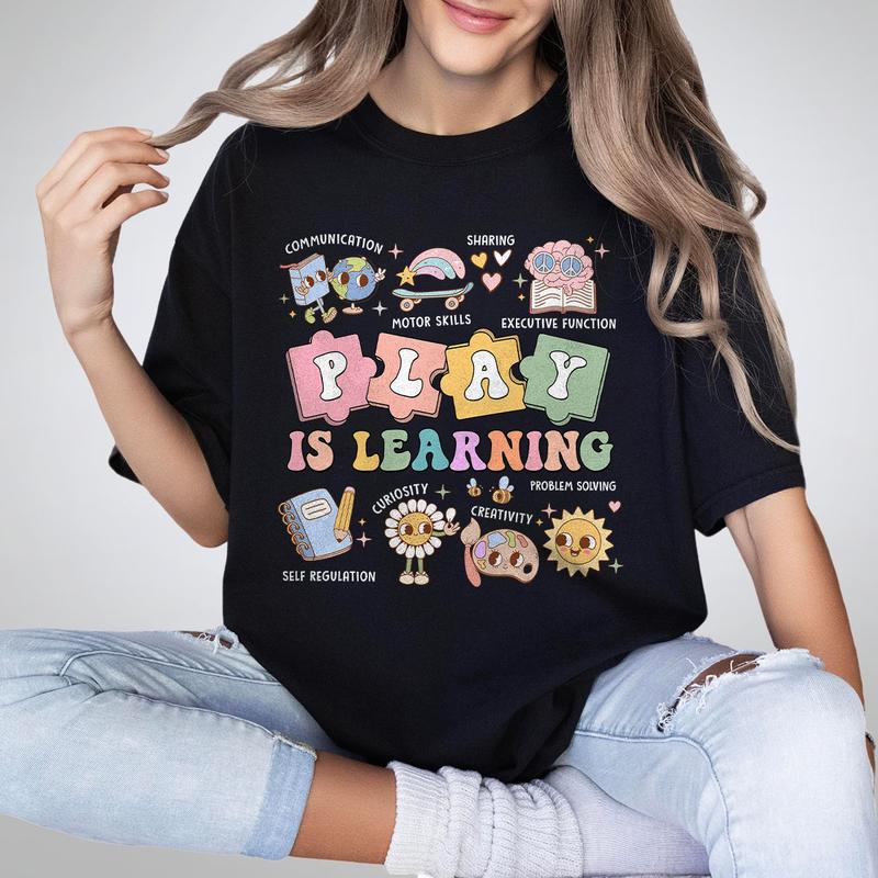 Teacher Shirt, Play Is Learning Teacher Tshirt, Back To School, Teacher Team Shirt, Gift for Teacher, Kindergarten Teacher, Teacher Appreciation Gifts