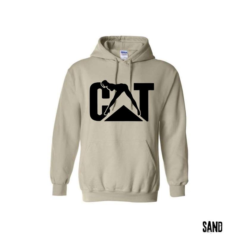 Cat With Woman Hoodie, Unisex Classic Fabric Shirt, lady Cat tee, Menswear 1 side front, Sweatshirts Pullover Long Sleeve