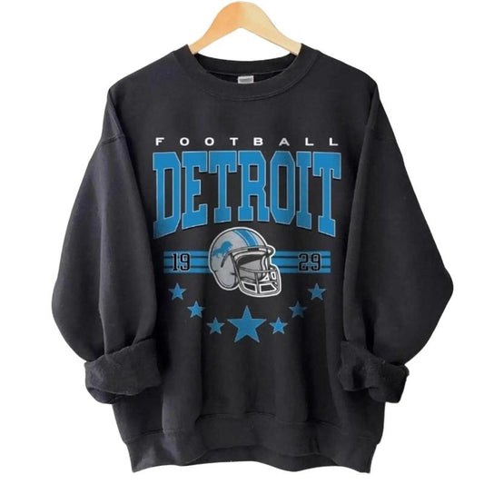 Detroit Football Shirt, 90s Vintage Detroit 1929 Football Sweatshirt, Lion T-Shirt, Detroit Sweatshirt, Lion Football Game Day Tshirt, Detroit Team Un