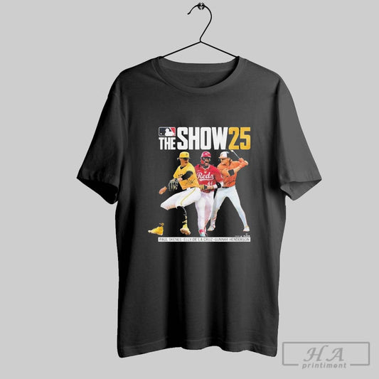 Paul Snekes Elly De La Cruz And Gunnar Henderson Mlb The Show 25 2025 Cover T Shirt