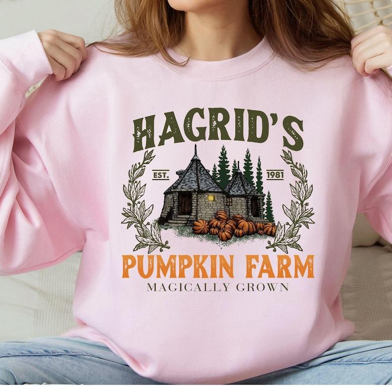 Hagrids Pumpkin Farm Halloween Sweatshirt T-Shirt Hoodie, HP Fan Gift for Potterhead, Pumpkin Patch Shirt, Halloween Weasley Sweater, Pumpkin Farm Swe