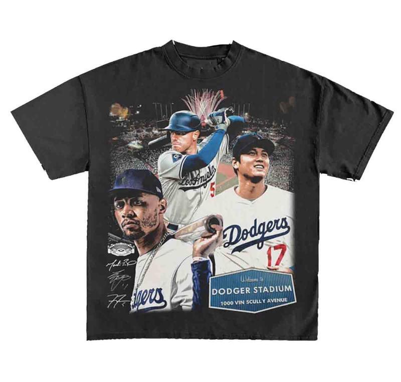 Dodger Top Three Shirt  Baseball Shirt Game Day Graphic Tee Casual Sport Shirt Trendy Fan Gear Perfect Gift for Baseball Fans, Short Sleeve Summer Fas