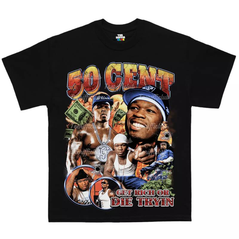Vintage 50 Cent T-Shirt, Hip Hop New York T-Shirt Gift For Fans Men Women
