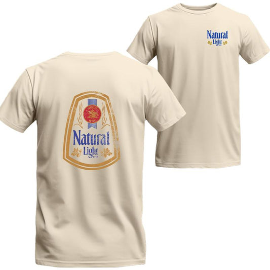Natural Light Vintage Logo Label 2-Sided T-shirt, Gifts for Him, Unisex T-shirt For Men, For Women, Best choice