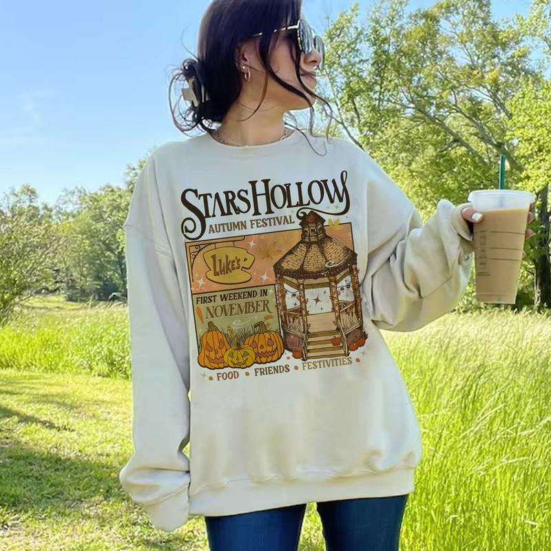 Stars Hollow 1779 Connecticut Sweatshirt, Luke's Diner Sweatshirt, Gilmore Girls Sweatshirt, Fall Sweater Cotton Fit