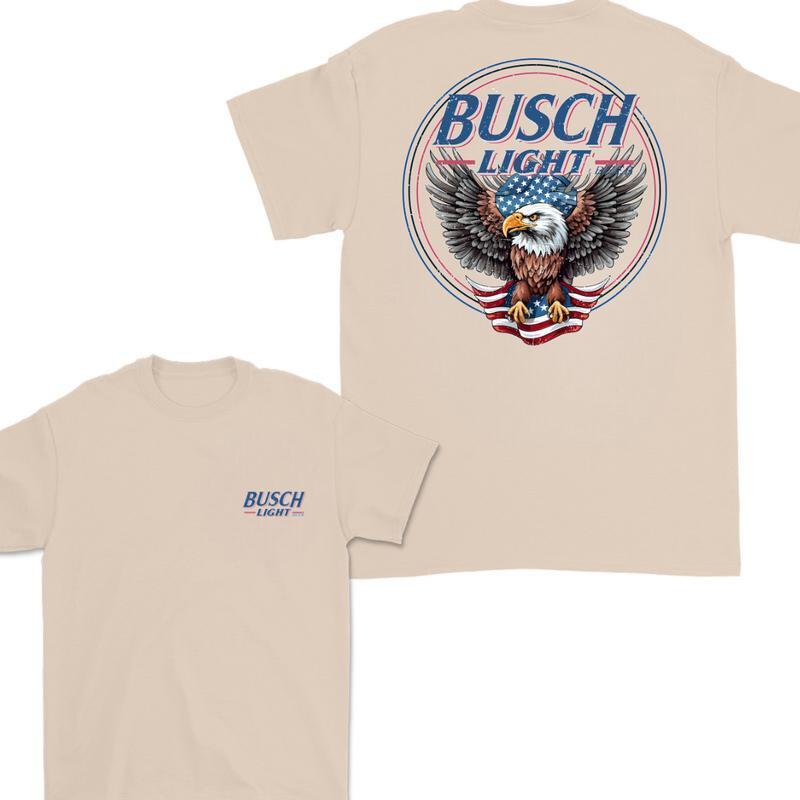 BUSCH LIGHT, BEER, Unisex Shirt Busch Light Retro Eagle Flag 2 Sides 4th of July Shirt, Joe Dirt Merica July 4th Shirt, Independence Day, Casual Graph