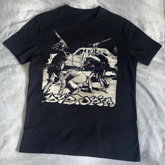 Rare Vintage Dystopia Band Music Short Sleeve Gift Black All size Shirt, Dystopia band 90s shirt, gift for her, Rock Music Band Shirt, Rock Band Music