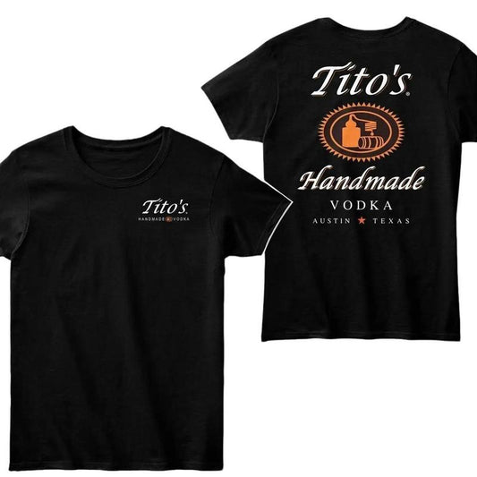 Tito's Hand Made Vodka T-shirt, 2 Sides, Tito's Shirt, Unisex Short Sleeve For Men, For Women planbtwistedtea Menswear Top
