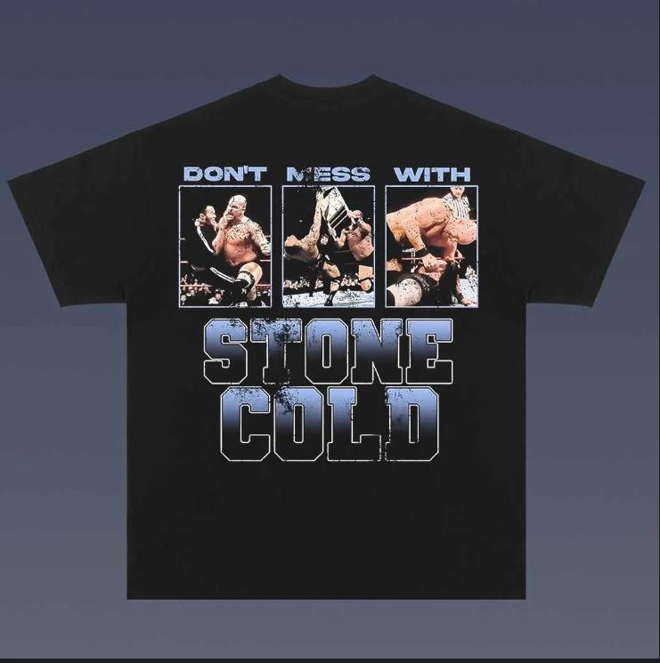 Stone Cold Doube Sided Vintage Tee, Stone Cold T-Shirt, WWE Shirt, Vintage Graphic Tees, Unisex Wrestler Shirt Top Menswear Womenswear Streetwear