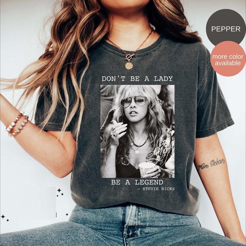 Vintage Don't Be A Lady  Shirt . Casual Collar Comfort Cotton Comfort Cotton