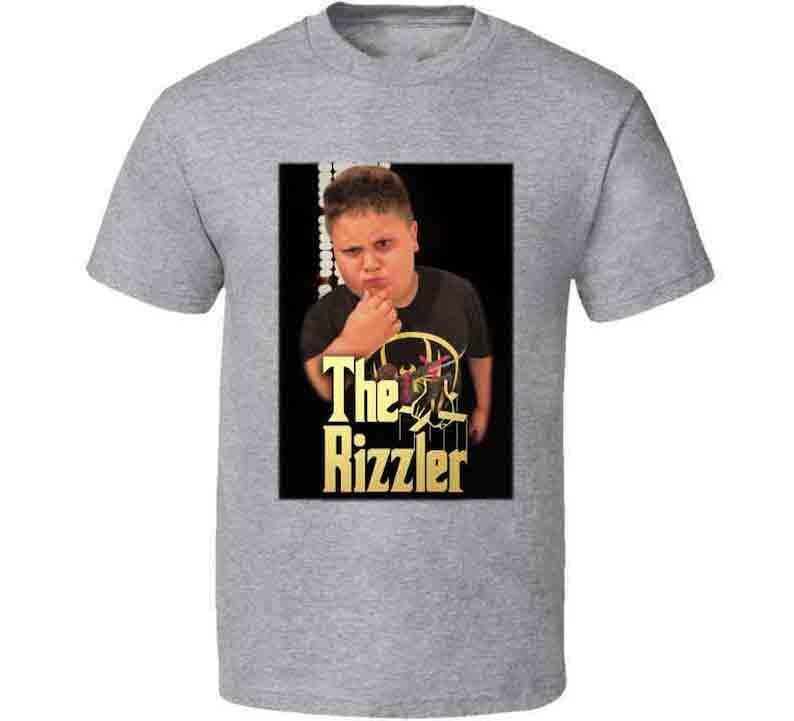 The Rizzler Godfather Parody Funny Tiktok Meme Joke Gift T Shirt, 100% Cotton, Crew Neck, Slight Stretch, Breathable & Wear-Resistant, All-Season Shor
