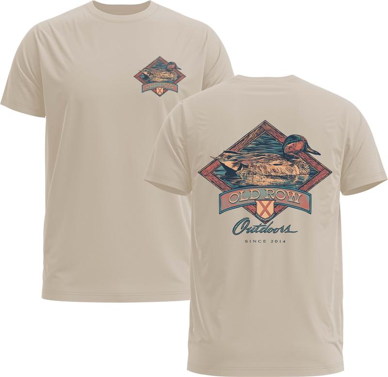 Old Row The Sitting Duck Tee, Old Row Hunting Season Unisex Tee, Gildan 5000 Graphic T-Shirt for Men & Women