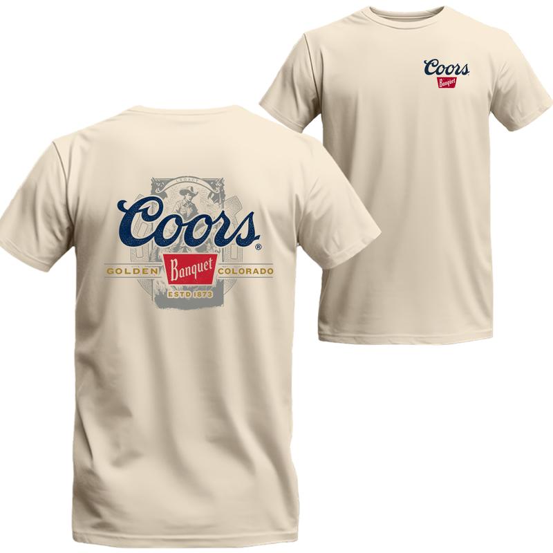 Coors Banquet Beer T-Shirt Full Colors , Coors Short Sleeve Tee, Unisex Shirt