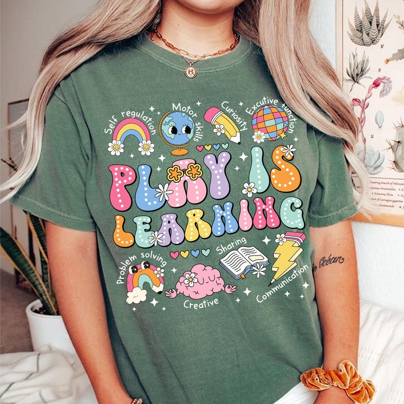 Play Is Learning, SPED Teacher Shirt, Teacher Back To School Clothing, First Day Of School, Preschool Teacher Shirt, Elementary Teacher Tee, Teacher C