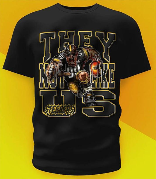 They not like us College Steelers Mans Woman Shirt Football Fan Gift