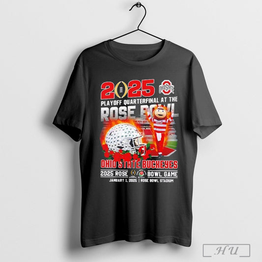 Playoff Quarterfinal At The Rose Bowl Ohio State Buckeyes Football 2025 T Shirt