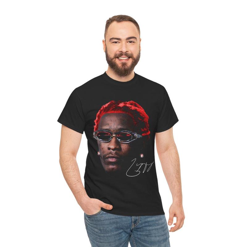 Thugger Rap Tee Concert Merch Free Slime Season Red Rare Hip Hop Graphic Print Casual Classic Cotton Menswear Retro Top Vintage Comfy Day Tshirt Stree