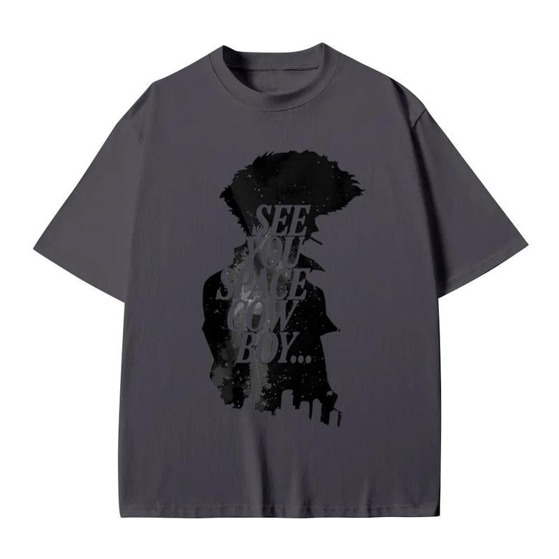 COWBOY BEBOP Shirt, Retro Anime Tshirts, Vintage Streetwear Spike Spiegel Shirt Cotton Menswear
