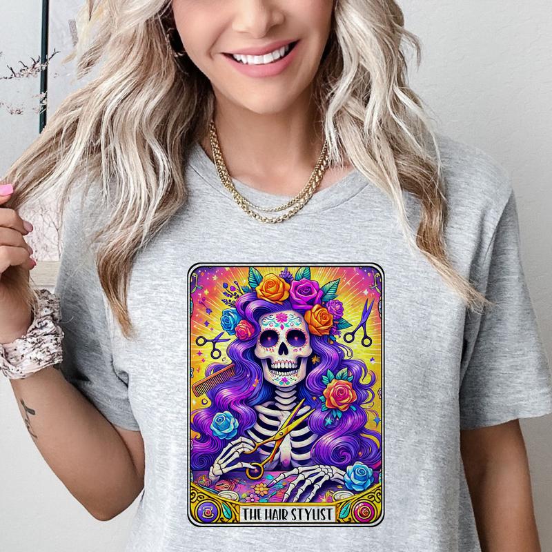 Tarot Card T-Shirts Beauty Industry  - Print is Sublimation, Unisex T-Shirt, Funny Tee, Funny Apparel, Gift Idea, Relaxed Fit, Casual Apparel, Cute To
