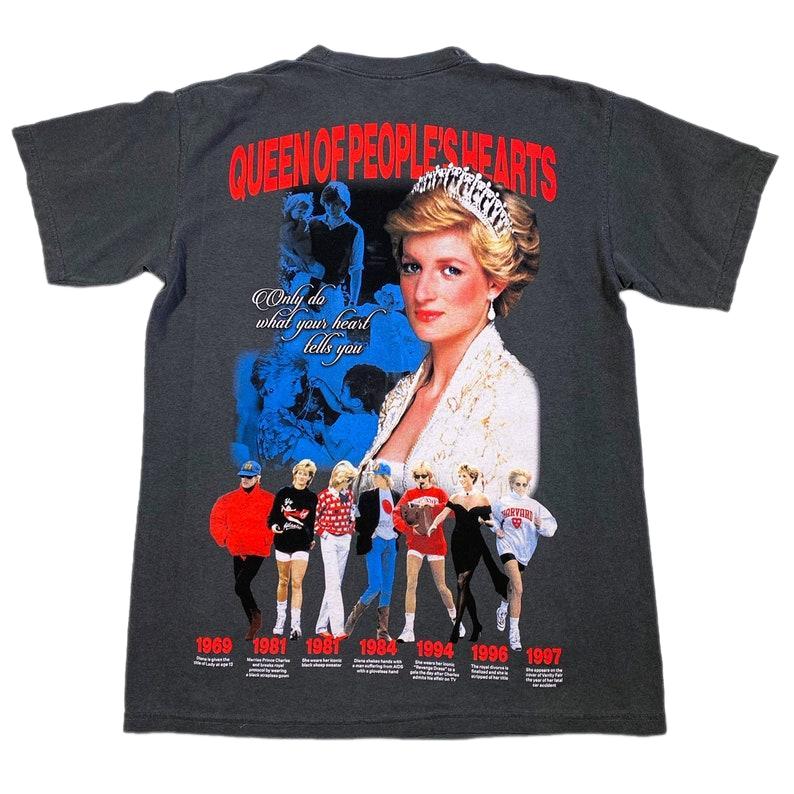 Original Moby Thrift Princess Diana T-Shirt Cotton Menswear Streetwear Tshirt