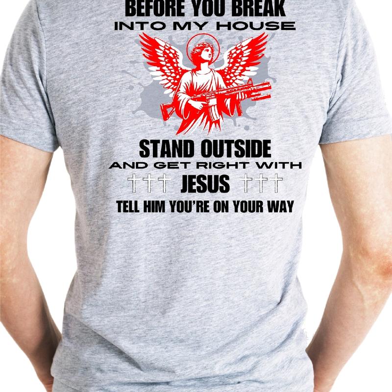 Get Right With Jesus T-shirt Menswear, cotton Top Underwear, Crewneck t shirt