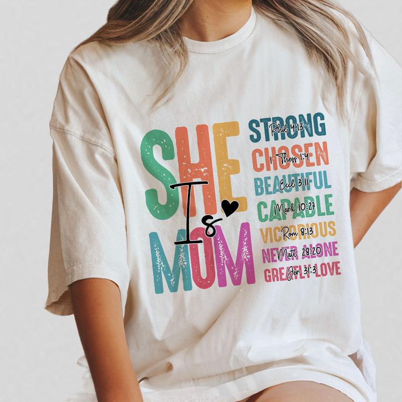 Comfort Colors Mom Christian Shirt, Christian Mom T-Shirt, Mother's Day Gifts, Mothers Day Shirt, Praying Mama, Mama Christian Tee, Retro Mom, Mom Lif