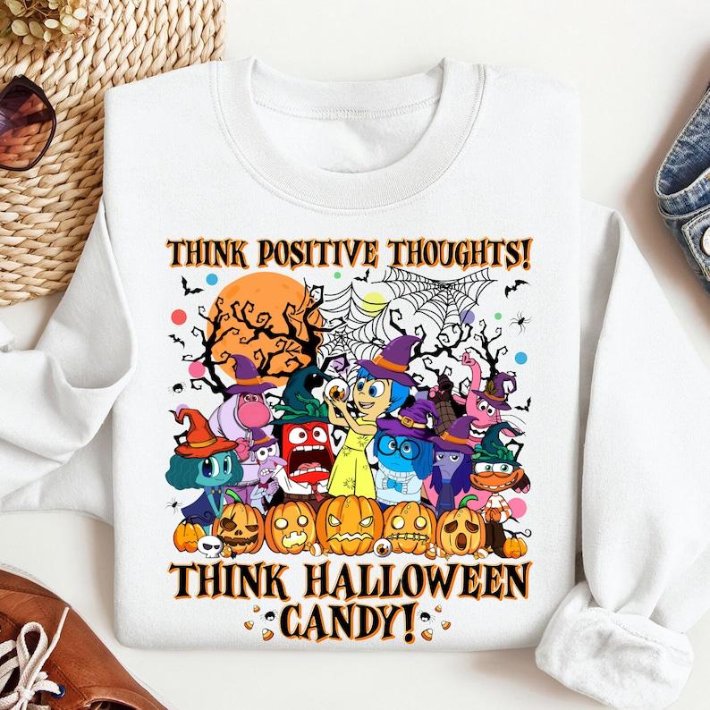 Inside Out Halloween Shirt, Think Positive Thoughts Shirt, Halloween Tee, Inside Out Halloween Matching Shirts, Joy Halloween Tee, Full Color, Graphic