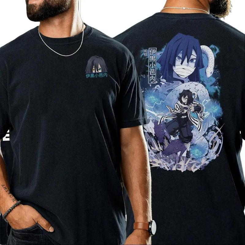 Obanai Iguro Snake Hashira 2 sides shirt, Demon Slayer t-shirt, Anime sweatshirt hoodie, Anime lover t-shirt Menswear