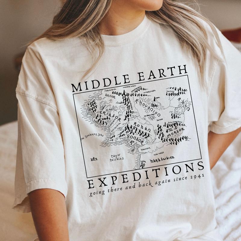 Middle Earth Maps T Shirt Hoodie Sweatshirt Sweater