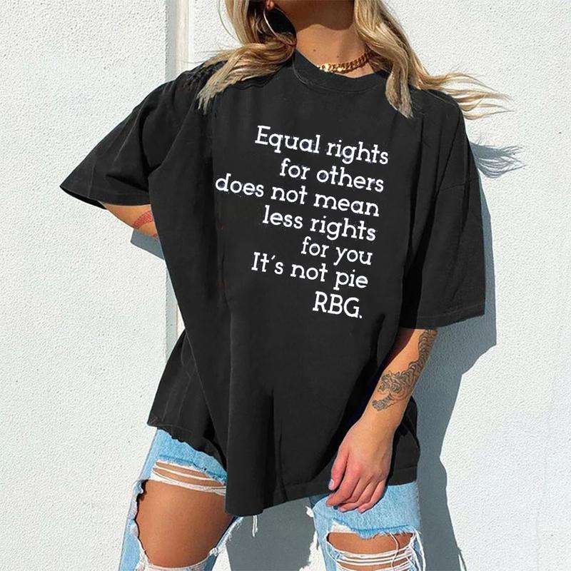 RBG Quotes Shirt, Equal Rights for Others T-Shirt, Women Rights Feminist Tee, Unisex Cotton Graphic Tops Womenswear Summer