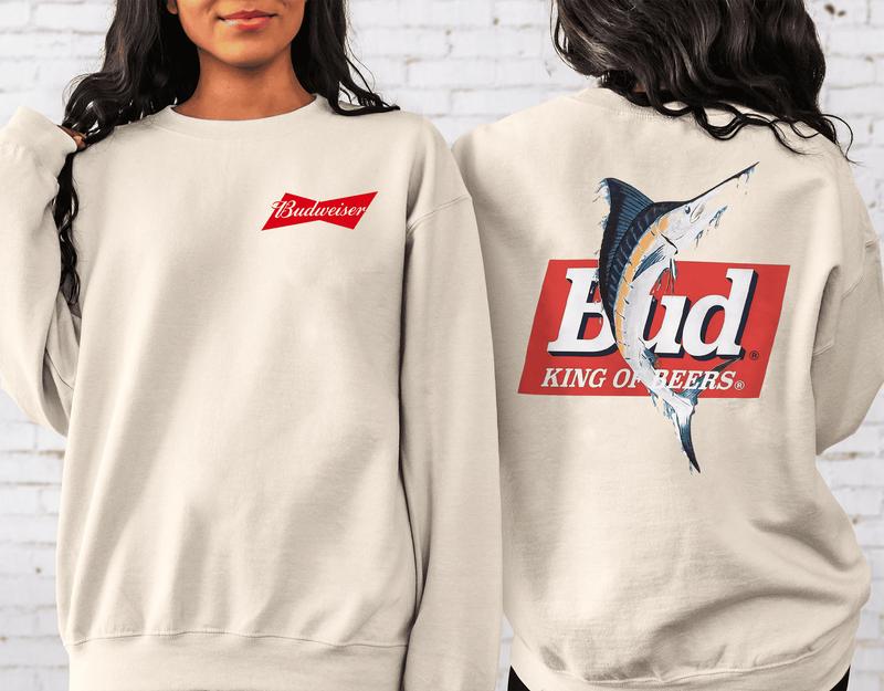 Budweiser King Of Beer Shirt, Bud Beer Fishing T Shirt, Budweiser Collab Shirts
