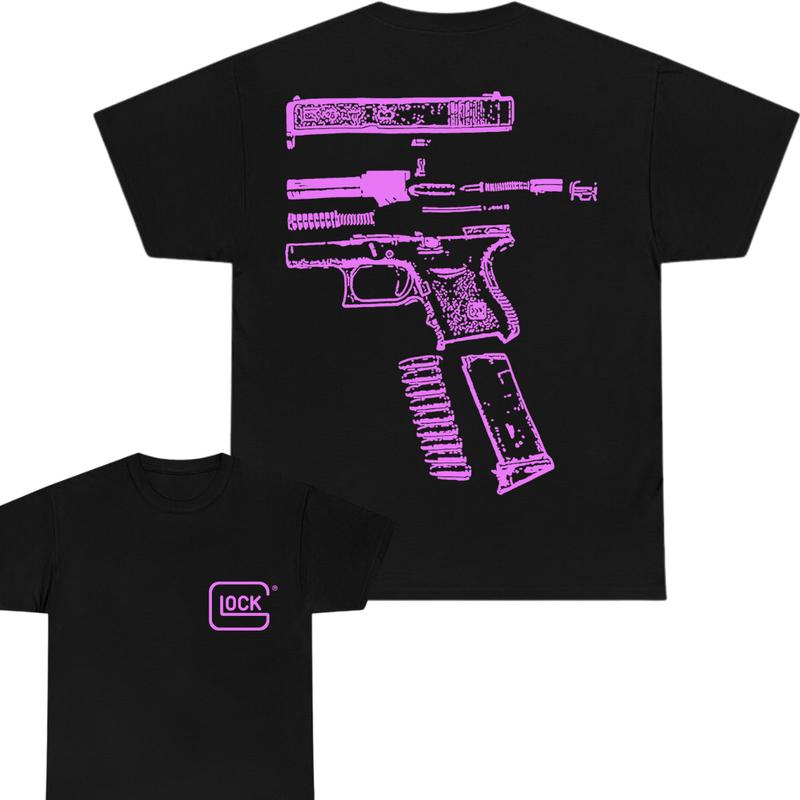 Glock Tshirt - 2 Side Tee - Glock Tee - Full Color - Menswear Top - Unisex Tee, Gift For Men , Gift For Women