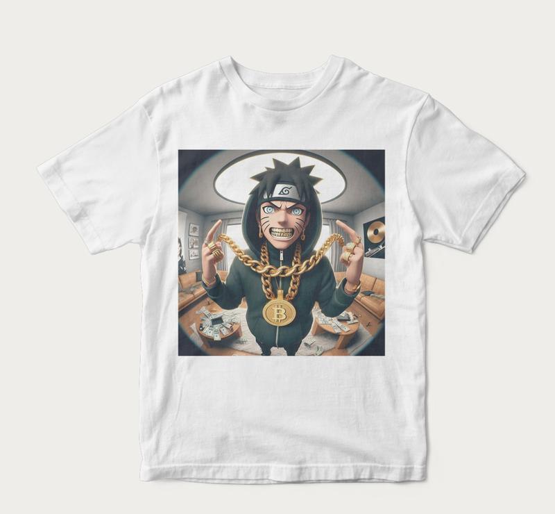 Sasuke Uchiha Becomes Rich Graphic T-shirt, Anime Graphic Tee