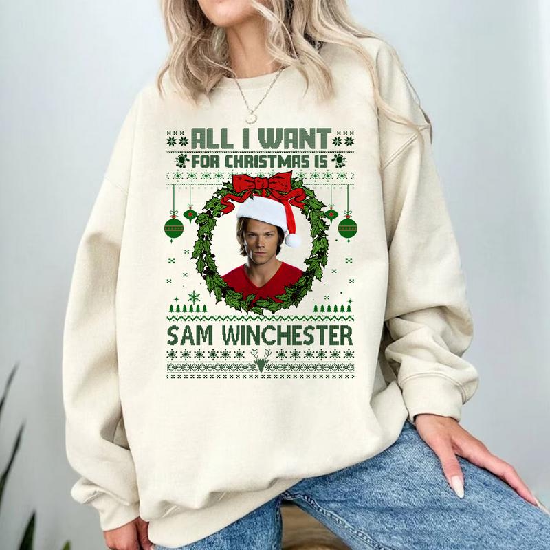 All I Want For Christmas Is Sam Winchester T Shirt, Sam Winchester T Shirt, Gift For Woman and Man Unisex T-Shirt Top Womenswear