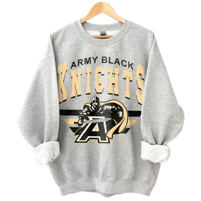 Army Black Knights Vintage NCAA Sweatshirt, United States Military Sport Shirt, Unisex Classic Gift NCAA Style, Football Fans Collection, Comfort