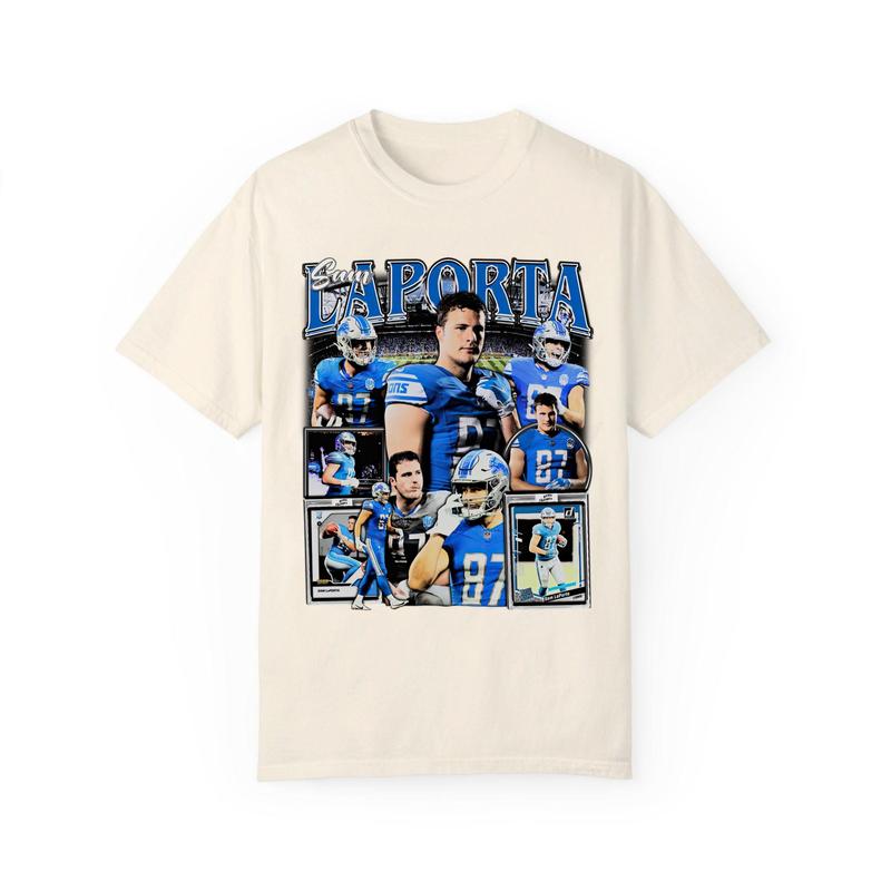 Sam Laporta Detroit Tee - Made Using 100% Us Cotton, Design & Printed In The Usa Classic Fabric Menswear