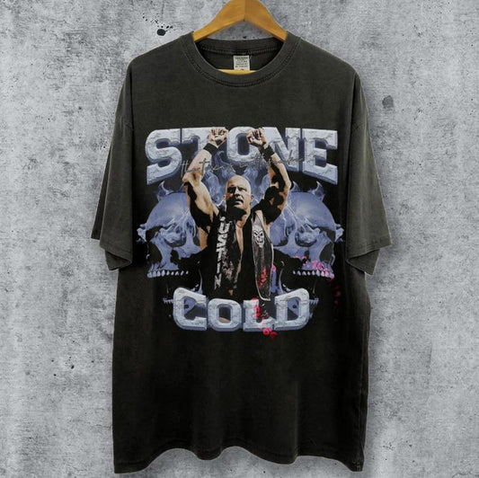 Stone Cold Vintage 90s Graphic Style T-Shirt, Steve Austin Shirt, Vintage Oversized Sport Tee, Unisex shirt, Wrestling Gift Menswear Top Underwear Tsh