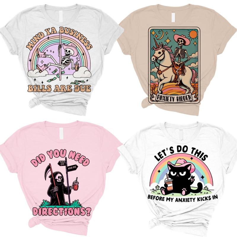 More Anxiety! Funny T-Shirts Round 2- Print is Sublimation, Unisex T-Shirt, Funny Tee, Funny Apparel, Gift Idea, Relaxed Fit, Casual Apparel, Cute Top