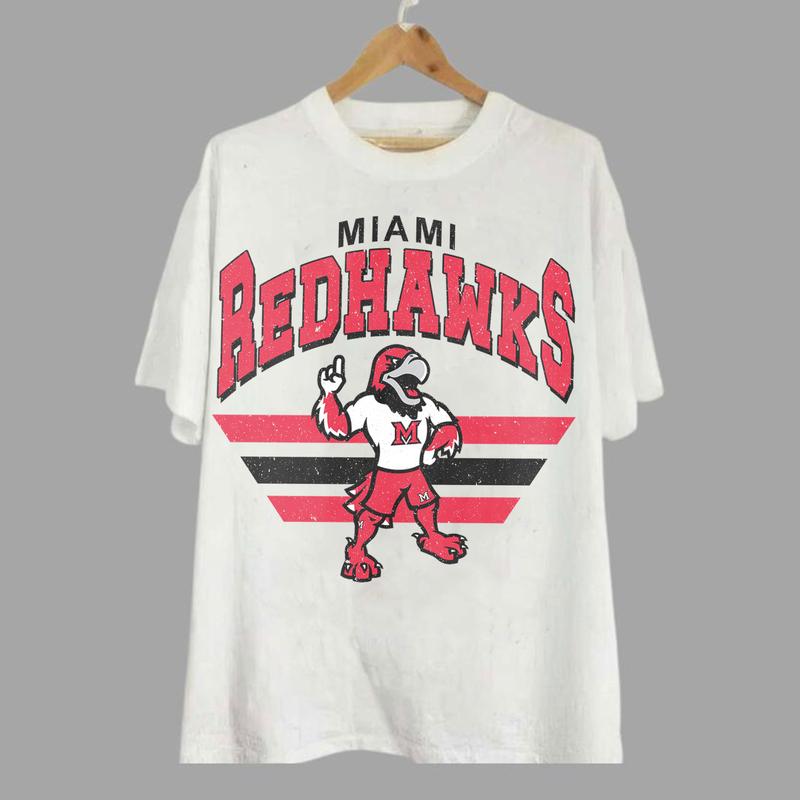 44. Miami RedHawks Vintage NCAA Football Sweatshirt, University Team Gear, Classic Apparel Gifts for Enthusiasts