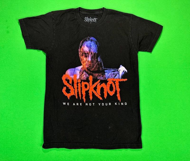 Slipknot T Shirt Adult Medium Black Cotton Shirt Double Sided Graphic Metal Band