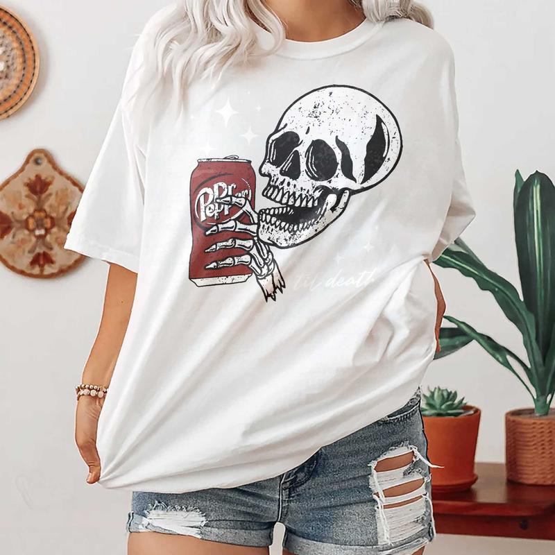 Till Death Dr. Pepper Tshirt Skeleton Sweatshirt Hoodie Sweatshirt, Hoodie, Comfort Colors