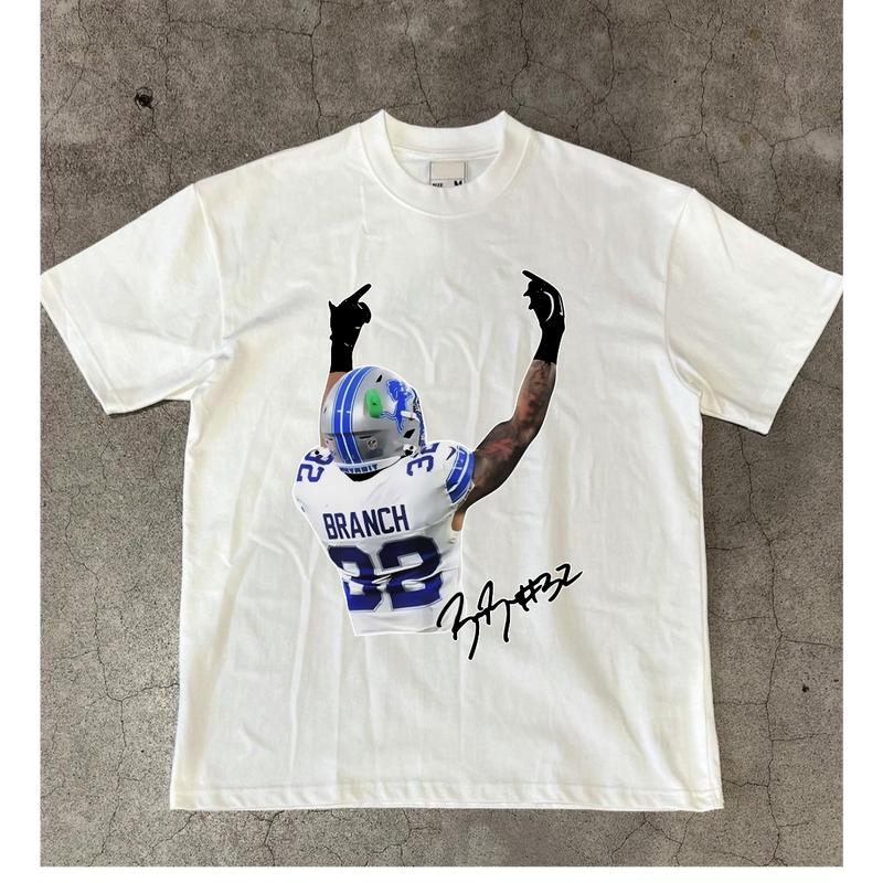 Brian Branch Flip Off T-shirt University Menswear Top Streetwear Shortsleeve Sport Basketball Football Tshirt Crewneck Casual unisex t-shirt