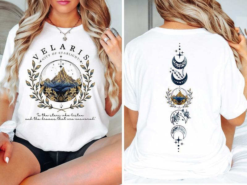 Velaris ACOTAR 2 Side Sweatshirt, Velaris City Of Starlight Shirt, The Night Court Shirt, SJM Merch Shirt, Court of Dreams, Rhysand, Bookish Merch, Bo